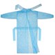 Халат одноразовый голубой на завязках КОМПЛЕКТ 10 шт., XXL, 56-58 размер, 140 см, рукав на резинке, 25 г/м2, СНАБЛАЙН 631260