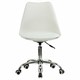 Кресло стул BRABIX "Eames MG-310 CH", хром, пластик белый, экокожа белая, 532923 532923
