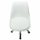 Кресло стул BRABIX "Eames MG-310 CH", хром, пластик белый, экокожа белая, 532923 532923