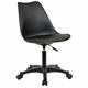 Кресло стул BRABIX "Eames MG-310 PL", пластик черный, экокожа черная, 532927 532927