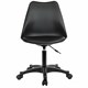Кресло стул BRABIX "Eames MG-310 PL", пластик черный, экокожа черная, 532927 532927