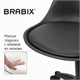 Кресло стул BRABIX "Eames MG-310 PL", пластик черный, экокожа черная, 532927 532927