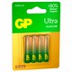 Батарейки КОМПЛЕКТ 4 шт., GP Ultra G-Tech, AAA (LR03, 24А), алкалиновые, мизинчиковые, 24AUA21-2CRSBC4 457748