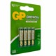 Батарейки КОМПЛЕКТ 4 шт., GP GreenCell AAA (R03, 24G), солевые, мизинчиковые, блистер, 24G-2CR4 457753