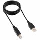 Кабель USB 2.0 AM-BM, 1,8 м, ГАРНИЗОН, медь, черный, пакет, GCC-USB2-AMBM-1.8M 514209 - фото 338291