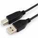 Кабель USB 2.0 AM-BM, 1,8 м, ГАРНИЗОН, медь, черный, пакет, GCC-USB2-AMBM-1.8M 514209