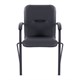 Кресло для приемных и переговорных BRABIX "Samba CF-107", черный каркас, кожзам черный, собранное, 533189 533189