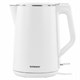 Чайник электрический с двойными стенками SONNEN KT-4103, 1,5 л, 2200 Вт, белый, 456376 456376