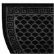 Коврик придверный 60х90 см, ЧЕРНЫЙ, грязезащитный, 430 г/м2, ПОЛУКРУГ, фактурный рисунок ЧЕШУЙКИ, ЛЮБАША, 701051 701051