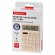 Калькулятор настольный BRAUBERG CH-12-BG (153х103 мм), 12 разрядов, двойное питание, бежевый, 272960 272960