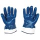 Перчатки хлопковые SCAFFA NBR4530, маслобензостойкие, облив нитрил, крага, размер 11, XXL (экстра большой), синие 701662
