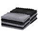 Салфетки из МИКРОФИБРЫ 30х30 см, GRAY & BLACK, big pack, КОМПЛЕКТ 10 штук, 180 г/м2, LAIMA HOME, 700610 700610