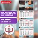 Календарь квартальный 2026 г., 3 блока, 3 гребня, бегунок, мелованная бумага, BRAUBERG EXTRA, "Мегаполис", 116823 116823