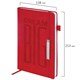 Ежедневник недатированный А5 138х213 мм BRAUBERG "BeStyle", под кожу, резинка, держатель, 160 л., красный, 116217 116217