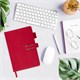 Ежедневник недатированный, А5, 143х210 мм, BRAUBERG "Dainty", под кожу, магнитная застежка, 160 л., красный, 117142 117142