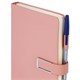 Ежедневник недатированный, А5, 143х210 мм, BRAUBERG "Dainty", под кожу, магнитная застежка, 160 л., розовый, 117143 117143