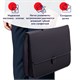 Папка-портфель пластиковая BRAUBERG "КОНСУЛ" А4 (370х280х120 мм), 2 отделения, фактура "бисер", черная, 223079 223079