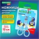 Ножницы 130 мм с цветной печатью "Пингвины", голубые, закругленные, BRAUBERG KIDS, 232271 232271