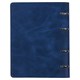 Тетрадь на кольцах А5 (180х220 мм), 120 листов, под кожу, клетка, BRAUBERG "Main", синий, 402005 402005