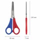 Hoжницы ПИФАГОР, 130 мм, для левши, с линейкой, в картонной упаковке с европодвесом, 236784 236784