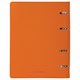 Тетрадь на кольцах А5 (180х220 мм), 120 листов, под кожу, клетка, BRAUBERG "Joy", оранжевый/светло-оранжевый, 129992 129992