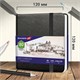 Скетчбук, слоновая кость 140 г/м2 120х120 мм, 80 л., КОЖЗАМ, резинка, BRAUBERG ART CLASSIC, черный, 113191 113191