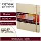 Скетчбук для акварели, 200 г/м2, 195х195 мм, среднее зерно, 20 л., сшивка, резинка, БЕЖЕВЫЙ, BRAUBERG ART PREMIERE, 113260 113260