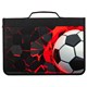 Папка на молнии BRAUBERG А4 с ручкой, с органайзером, 1 отделение, "Black football", 270992 270992