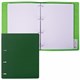 Тетрадь на кольцах БОЛЬШАЯ А4 (240х310 мм), 120 листов, под кожу, клетка, BRAUBERG "Joy", зелёный/светло-зелёный, 404508 404508