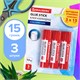 Клей-карандаш 15 г ВЫГОДНАЯ УПАКОВКА BRAUBERG, 3 штуки на блистере, 271307 271307