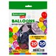 Шары воздушные 30 см, 20 штук, "ХРОМ", ассорти, BRAUBERG KIDS, 591887 591887