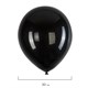 Шары воздушные 30 см, 100 штук, "ОДНОЦВЕТНЫЕ", чёрные, BRAUBERG KIDS, 591876 591876