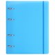 Тетрадь на кольцах А5 175х220 мм, 120 л., пластик, с резинкой, BRAUBERG, Синий, 404617 404617