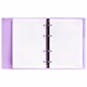 Тетрадь на кольцах А5 175х220 мм, 120 л., пластик, с резинкой, BRAUBERG, Сиреневый, 404620 404620