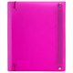 Тетрадь на кольцах А5 175х220 мм, 120 л., пластик, с резинкой, BRAUBERG, Розовый, 404622 404622