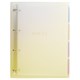 Тетрадь на кольцах БОЛЬШАЯ 305х235 мм А4, 120 л., пластик, с разделителями, BRAUBERG, Желтый, 404624 404624