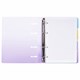 Тетрадь на кольцах А5 175х220 мм, 120 л., пластик, с разделителями, BRAUBERG, Фиолетовый, 404627 404627