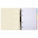 Тетрадь на кольцах А5 175х220 мм, 120 л., пластик с блестками, с резинкой и разделителями, BRAUBERG, Желтый, 404631 404631