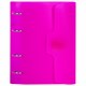 Тетрадь на кольцах А5 175х220 мм, 120 л., пластик, на липучке, с разделителями, BRAUBERG, Розовый, 404635 404635