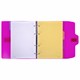 Тетрадь на кольцах А5 175х220 мм, 120 л., пластик, на липучке, с разделителями, BRAUBERG, Розовый, 404635 404635