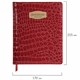 Дневник 1-11 класс 48 л., кожзам (твердая с поролоном), нашивка, BRAUBERG "CROCODILE", красный, 106938 106938