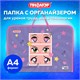 Папка для труда на молнии с ручками ПИФАГОР А4, 1 отделение, пластик, органайзер, "Anime eyes", 272228 272228