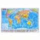 Карта мира политическая 101х71 см, 1:32М, на рейках, с ламинацией, интерактивная, европодвес, BRAUBERG, 112383 112383