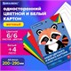 Набор картона БЕЛЫЙ + ЦВЕТНОЙ А4 немелованный, 10 листов (белый 4 листа + цветной 6 листов), в папке, BRAUBERG, 116631 116631