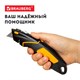 Нож универсальный мощный цинковый BRAUBERG METALLIC PRO, автофиксатор, резиновые вставки, 238738 238738