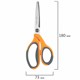 Ножницы BRAUBERG "PROFESSIONAL" 3 шт. (135, 180, 210 мм), серо-оранжевые ручки, ВЫГОДНАЯ УПАКОВКА, 272981 272981