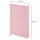 Блокнот с резинкой в клетку 96 л., А5 145х203 мм, твердая обложка, BRAUBERG, "Minimal", розовый, 116319 116319