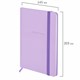 Блокнот с резинкой в клетку 96 л., А5 145х203 мм, твердая обложка, BRAUBERG, "Minimal", сиреневый, 116322 116322