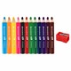 Карандаши цветные толстые для малышей 12 цветов + ТОЧИЛКА В ПОДАРОК! трехгранные, натуральное дерево BRAUBERG KIDS, 182058 182058