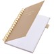 Бизнес-тетрадь на гребне А5 148х216 мм, BRAUBERG "Calipso" под кожу, резинка, клетка, 80 л., бежевый, 116254 116254
